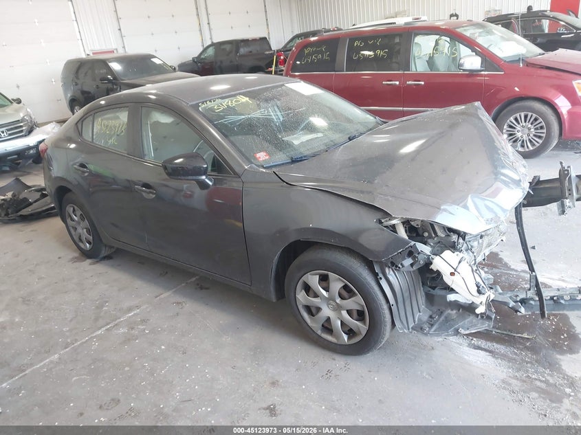 2014 Mazda 3 VIN JM1BM1T74E1184128 IAAI salvage auction — FRONT END, Prior Salvage (Minnesota), sold $250 on 2026-07-22 (photo 1)