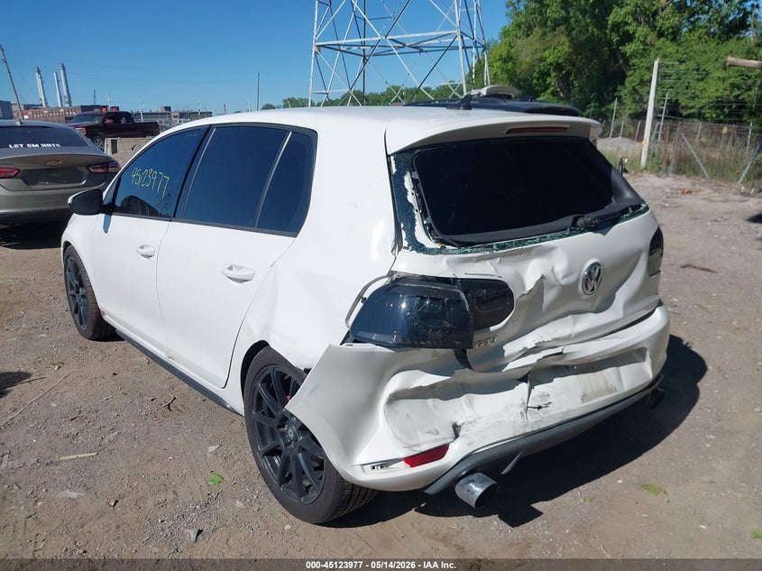 2012 Volkswagen Gti VIN WVWHV7AJ9CW271404 IAAI salvage auction — REAR END, Clear (Indiana), sold $1,750 on 2026-08-10 (photo 6)