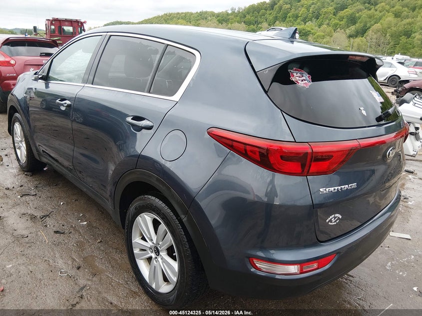 2017 Kia Sportage VIN KNDPMCAC6H7258216 IAAI salvage auction — FRONT END, Salvage (West Virginia), sold $2,900 on 2026-08-02 (photo 3)