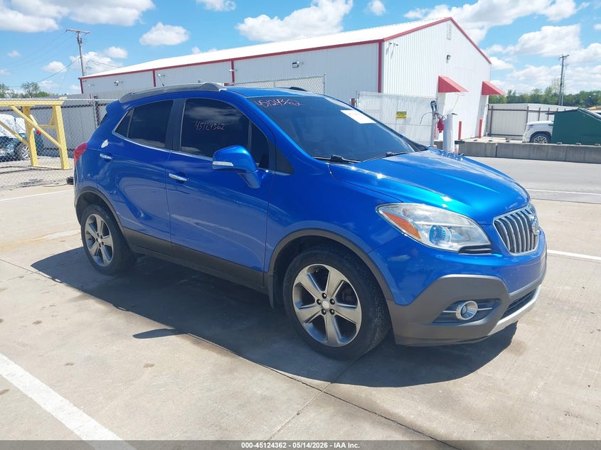 2014 Buick Encore VIN KL4CJBSB8EB573416 IAAI salvage auction — HAIL, Clear (Indiana), sold $1,050 on 2026-07-31 (photo 1)