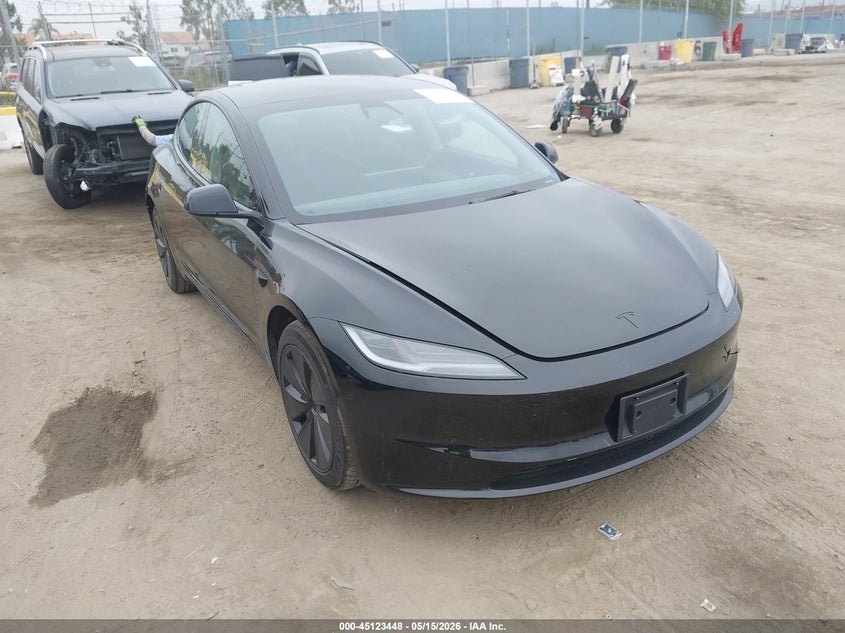 2026 Tesla Model 3 VIN 5YJ3E1EA6TF144115 IAAI salvage auction — REAR END, Salvage (California), sold $13,300 on 2026-07-29 (photo 1)
