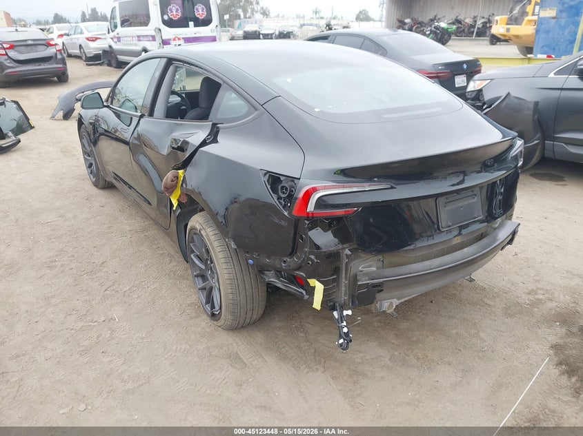 2026 Tesla Model 3 VIN 5YJ3E1EA6TF144115 IAAI salvage auction — REAR END, Salvage (California), sold $13,300 on 2026-07-29 (photo 3)