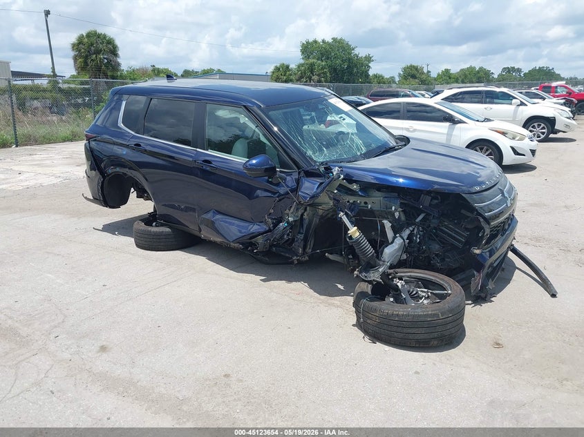 2025 Mitsubishi Outlander VIN JA4J3VA82SZ057290 IAAI salvage auction — ALL OVER, Certificate Of Destruction (Florida), sold $50 on 2026-07-29 (photo 1)