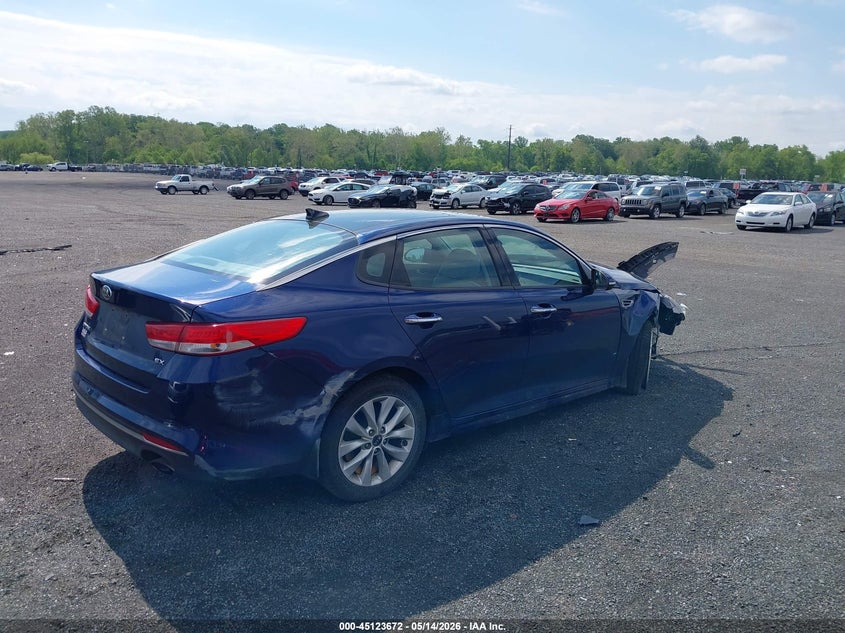 2017 Kia Optima VIN 5XXGU4L32HG142408 IAAI salvage auction — FRONT END, Salvage - Greater Than 75% (Maryland), sold $825 on 2026-07-27 (photo 4)