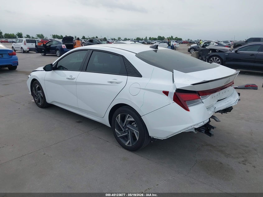 2025 Hyundai Elantra VIN KMHLM4DG2SU994013 IAAI salvage auction — REAR END, Original (Texas), sold $5,575 on 2026-07-29 (photo 3)
