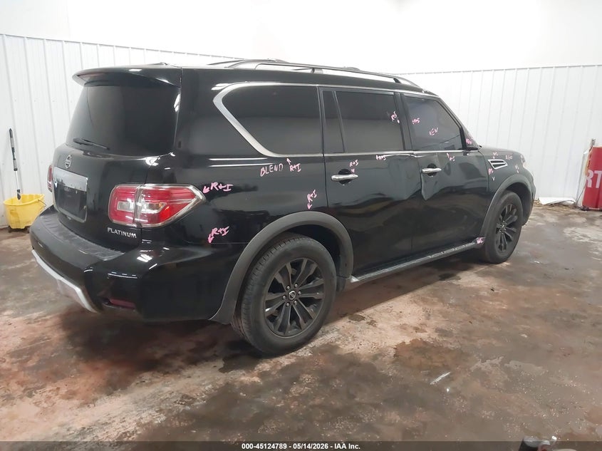 2017 Nissan Armada VIN JN8AY2NE5H9706566 IAAI salvage auction — RIGHT SIDE, Regular (South Dakota), sold $6,350 on 2026-07-07 (photo 4)
