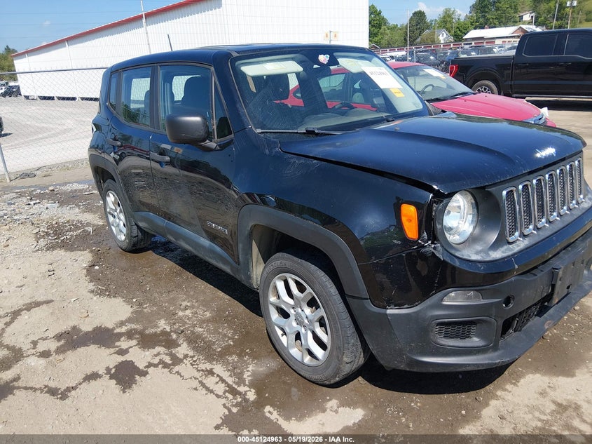 2017 Jeep Renegade VIN ZACCJBAH1HPF65065 IAAI salvage auction — FRONT & REAR, Salvage (West Virginia), sold $1,150 on 2026-07-09 (photo 1)