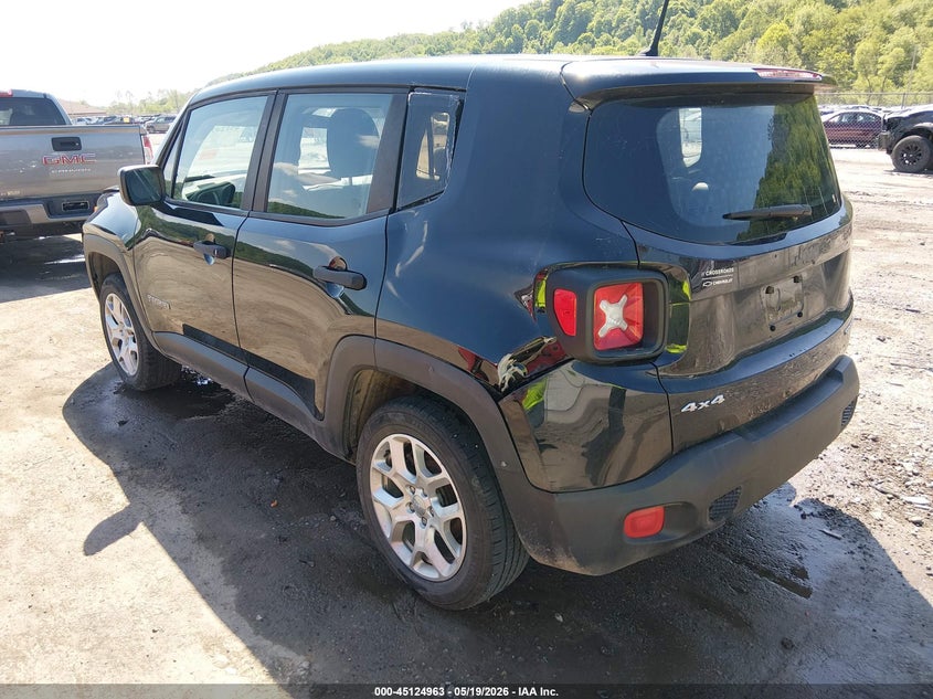 2017 Jeep Renegade VIN ZACCJBAH1HPF65065 IAAI salvage auction — FRONT & REAR, Salvage (West Virginia), sold $1,150 on 2026-07-09 (photo 3)