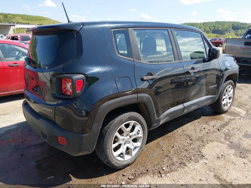 2017 Jeep Renegade VIN ZACCJBAH1HPF65065 IAAI salvage auction — FRONT & REAR, Salvage (West Virginia), sold $1,150 on 2026-07-09 (photo 4)
