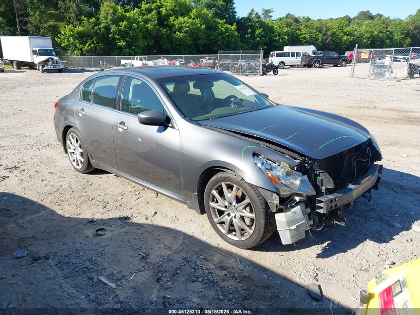 2010 Infiniti G VIN JN1CV6AP9AM408815 IAAI salvage auction — FRONT & REAR, Salvage (Georgia), sold $500 on 2026-07-17 (photo 1)