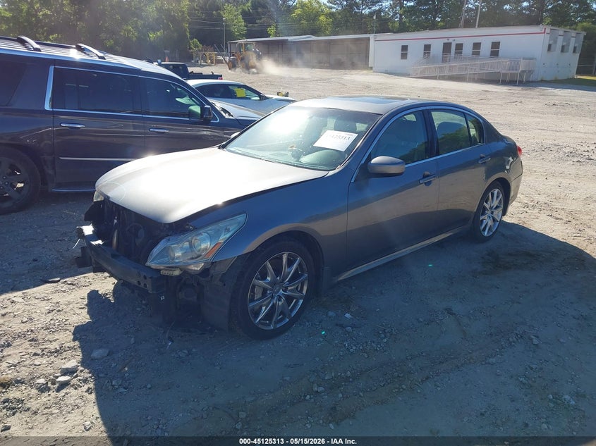 2010 Infiniti G VIN JN1CV6AP9AM408815 IAAI salvage auction — FRONT & REAR, Salvage (Georgia), sold $500 on 2026-07-17 (photo 2)