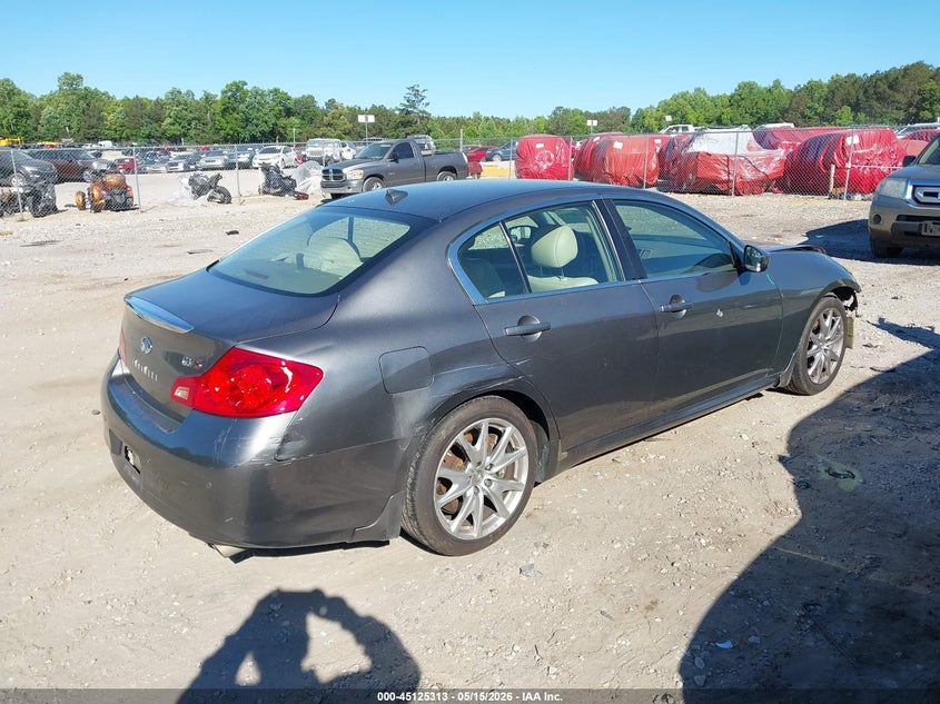 2010 Infiniti G VIN JN1CV6AP9AM408815 IAAI salvage auction — FRONT & REAR, Salvage (Georgia), sold $500 on 2026-07-17 (photo 4)