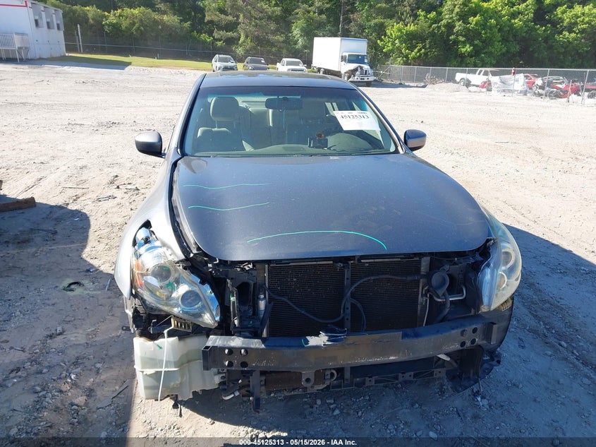 2010 Infiniti G VIN JN1CV6AP9AM408815 IAAI salvage auction — FRONT & REAR, Salvage (Georgia), sold $500 on 2026-07-17 (photo 6)