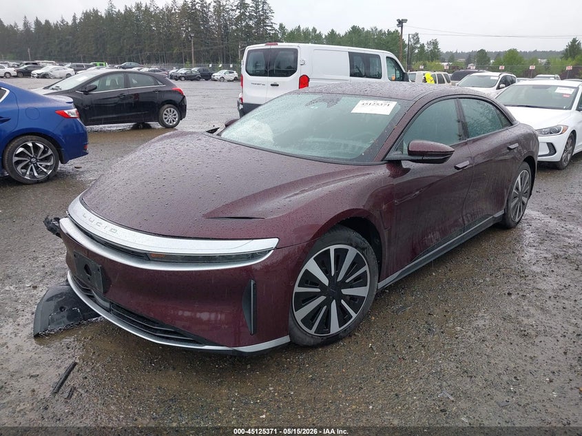 2024 Lucid Air VIN 50EA1PGA3RA005866 IAAI salvage auction — RIGHT FRONT, Bill Of Sale (Washington), sold $9,100 on 2026-07-22 (photo 2)
