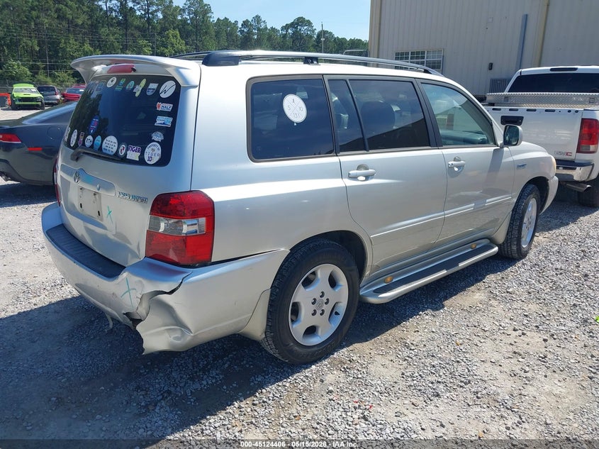 2005 Toyota Highlander VIN JTEDP21A850076536 IAAI salvage auction — FRONT END, Salvage (Mississippi), sold $850 on 2026-07-11 (photo 4)