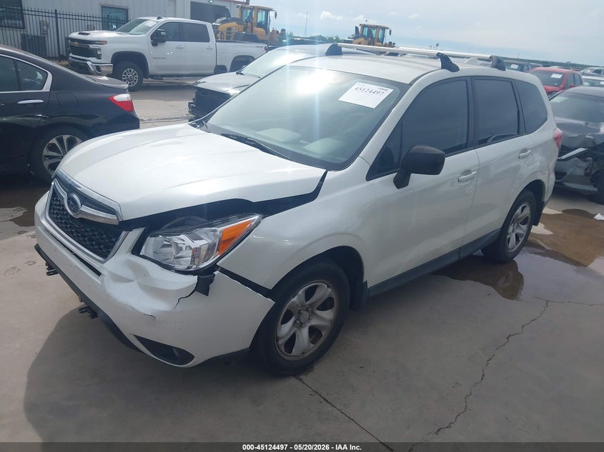 2016 Subaru Forester VIN JF2SJAAC9GG424638 IAAI salvage auction — FRONT END, Salvage (Texas), sold $2,050 on 2026-07-07 (photo 2)