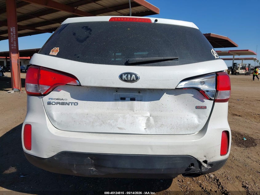 2015 Kia Sorento VIN 5XYKT3A62FG621943 IAAI salvage auction — NORMAL WEAR, Salvage (Texas), sold $975 on 2026-07-21 (photo 6)
