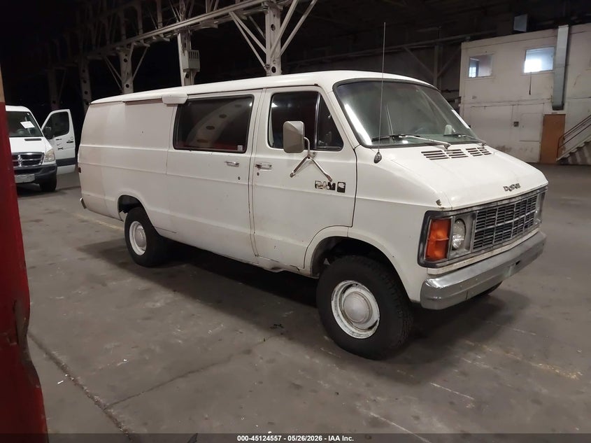 1982 Dodge Ram van VIN 2B7HB23P4CK142551 IAAI salvage auction — REAR END, Clear (Oregon), sold $225 on 2026-07-09 (photo 1)