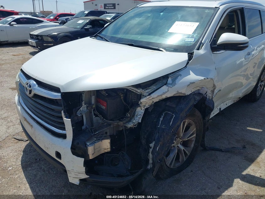 2015 Toyota Highlander VIN 5TDJKRFH9FS198244 IAAI salvage auction — LEFT SIDE, Original (Texas), sold $8,550 on 2026-07-14 (photo 6)