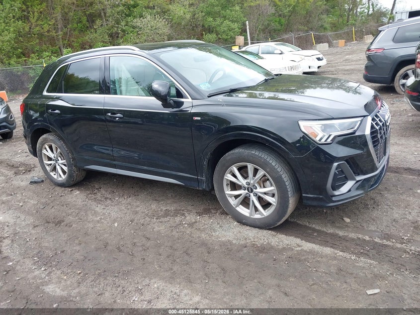 2024 Audi Q3 VIN WA1DECF35R1024026 IAAI salvage auction — SIDE, Salvage (Massachusetts), sold $8,300 on 2026-07-16 (photo 1)