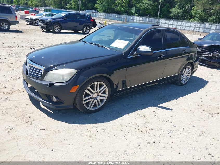 2009 Mercedes-benz C class VIN WDDGF81X39R078150 IAAI salvage auction — REAR END, Salvage (Idaho), sold $25 on 2026-07-30 (photo 2)