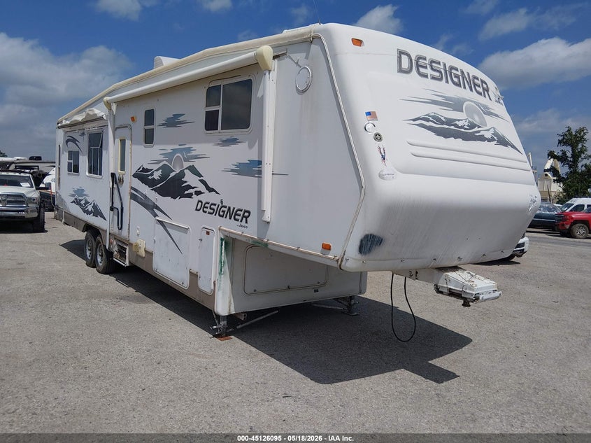 2007 Jayco Designer VIN 1UJCJ02R971SS0067 IAAI salvage auction — HAIL, Original (Texas), sold $800 on 2026-09-01 (photo 1)