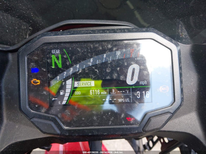 2025 Kawasaki Ninja VIN ML5EXGJ14SDA53066 IAAI salvage auction — LEFT & RIGHT, Salvage (North Carolina), sold $1,000 on 2026-07-28 (photo 7)