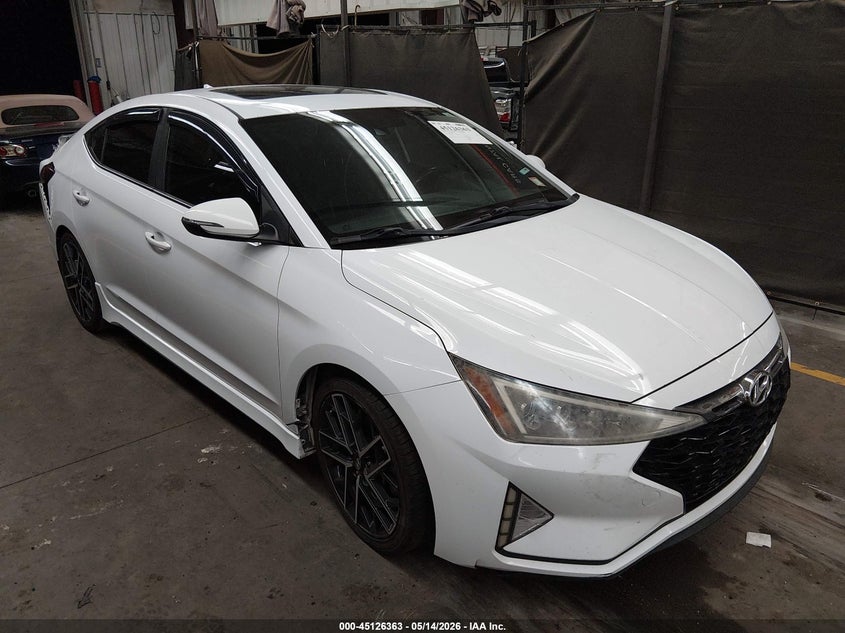 2019 Hyundai Elantra VIN KMHD04LB5KU816134 IAAI salvage auction — REAR END, Salvage (Arizona), sold $3,250 on 2026-07-07 (photo 1)