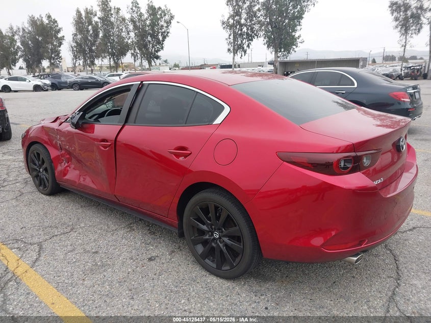 2025 Mazda 3 VIN 3MZBPABM0SM453672 IAAI salvage auction — LEFT SIDE, Salvage Title, sold $7,300 on 2026-08-18 (photo 3)