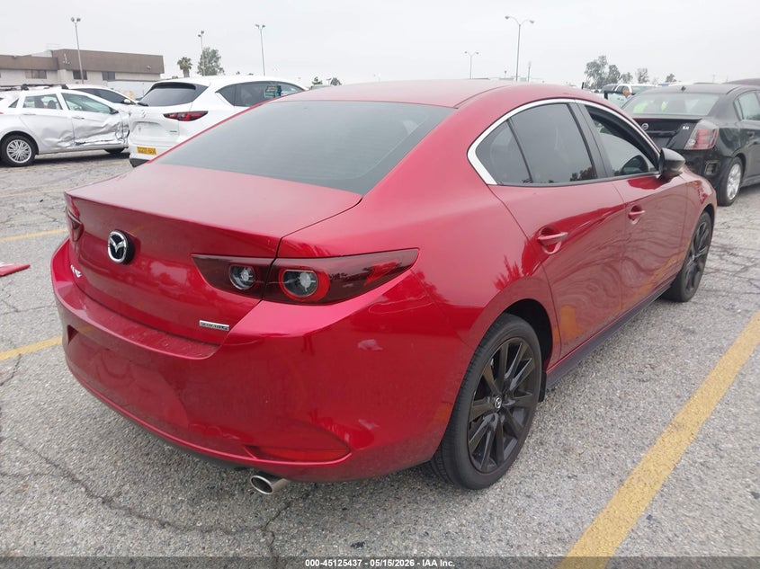 2025 Mazda 3 VIN 3MZBPABM0SM453672 IAAI salvage auction — LEFT SIDE, Salvage Title, sold $7,300 on 2026-08-18 (photo 4)