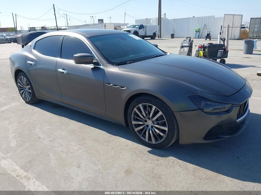 2015 Maserati Ghibli VIN ZAM57XSA3F1152630 IAAI salvage auction — FRONT & REAR, Salvage (California), sold $2,100 on 2026-07-09 (photo 1)