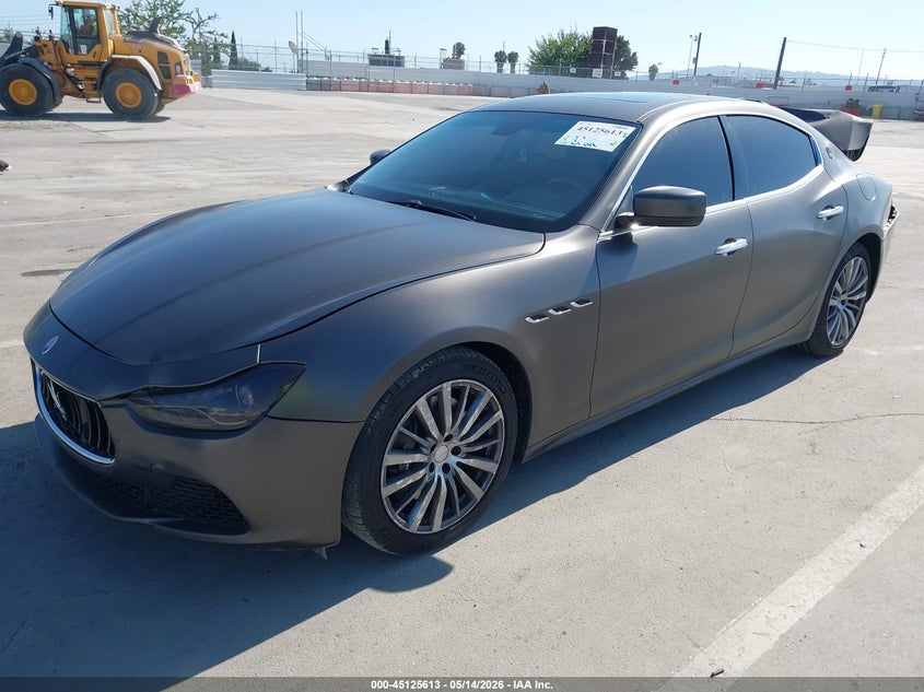 2015 Maserati Ghibli VIN ZAM57XSA3F1152630 IAAI salvage auction — FRONT & REAR, Salvage (California), sold $2,100 on 2026-07-09 (photo 2)