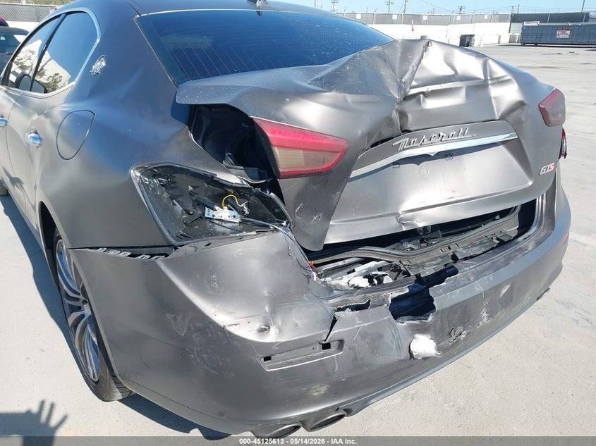 2015 Maserati Ghibli VIN ZAM57XSA3F1152630 IAAI salvage auction — FRONT & REAR, Salvage (California), sold $2,100 on 2026-07-09 (photo 6)