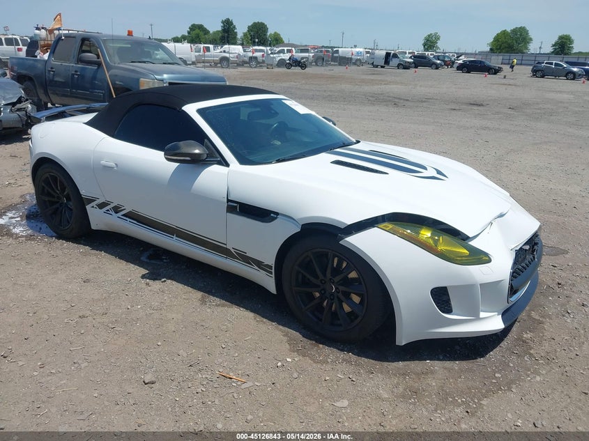 2014 Jaguar F-type VIN SAJWA6E73E8K00977 IAAI salvage auction — FRONT END, Clear (Arkansas), sold $4,300 on 2026-07-08 (photo 1)