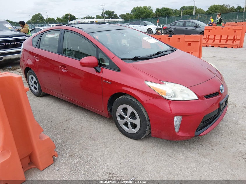 2012 Toyota Prius VIN JTDKN3DU5C5466183 IAAI salvage auction — HAIL, Salvage (Kansas), sold $2,500 on 2026-08-01 (photo 1)