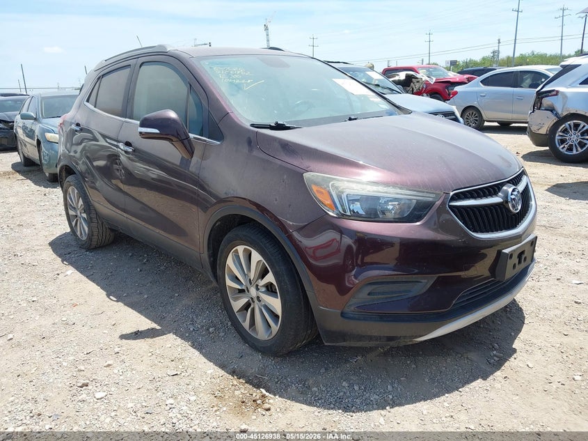 2017 Buick Encore VIN KL4CJASBXHB104228 IAAI salvage auction — LEFT FRONT, Salvage (Texas), sold $3,650 on 2026-07-13 (photo 1)
