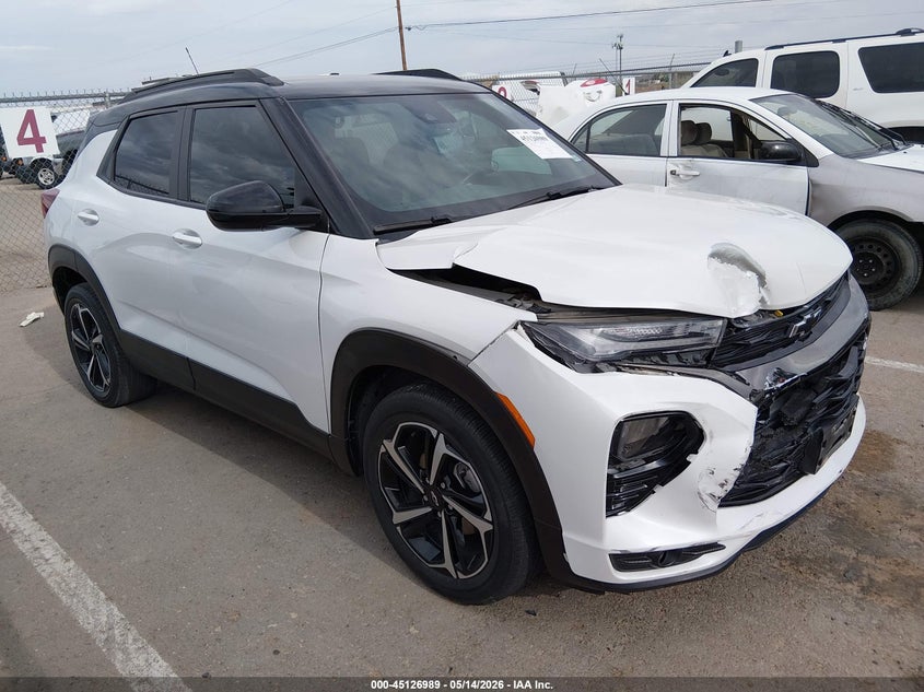 2021 Chevrolet Trailblazer VIN KL79MTSL7MB131535 IAAI salvage auction — FRONT END, Original (Texas), sold $3,800 on 2026-07-08 (photo 1)