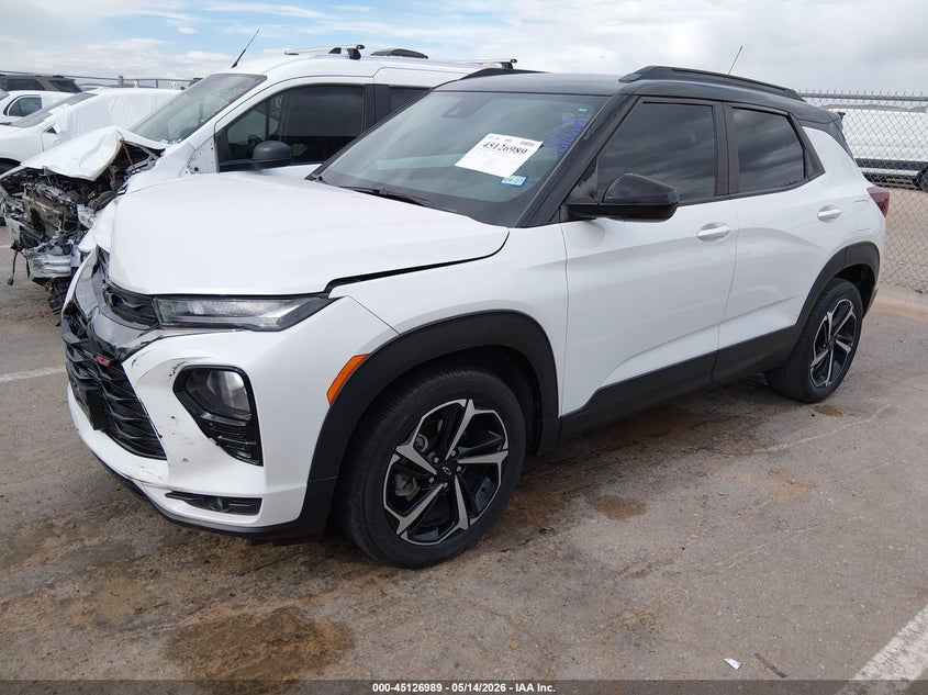 2021 Chevrolet Trailblazer VIN KL79MTSL7MB131535 IAAI salvage auction — FRONT END, Original (Texas), sold $3,800 on 2026-07-08 (photo 2)