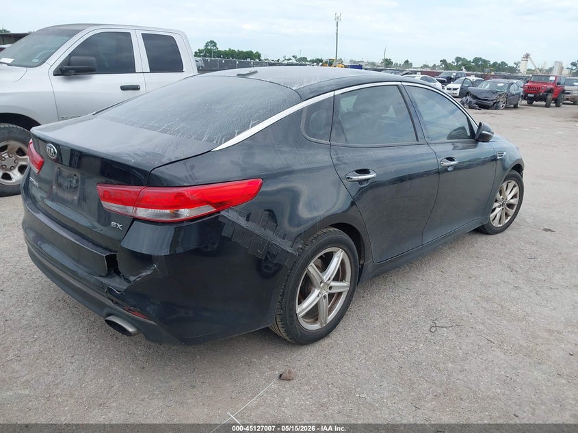 2017 Kia Optima VIN 5XXGU4L34HG137601 IAAI salvage auction — FRONT END, Original (Texas), sold $1,625 on 2026-07-07 (photo 4)