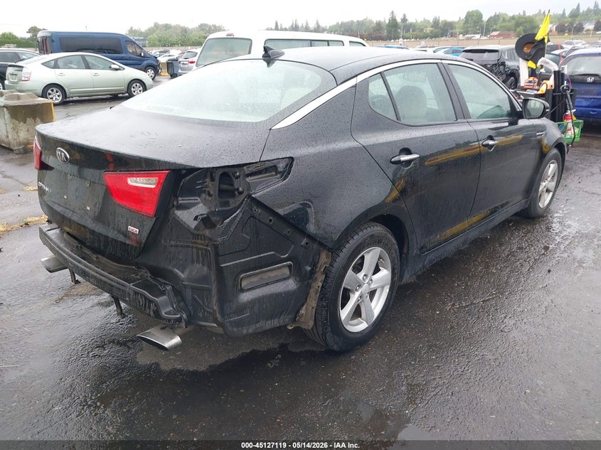 2014 Kia Optima VIN 5XXGM4A73EG310963 IAAI salvage auction — LEFT REAR, Salvage (Oregon), sold $700 on 2026-07-17 (photo 4)