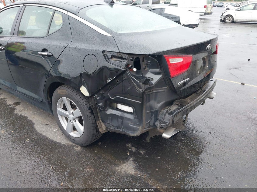 2014 Kia Optima VIN 5XXGM4A73EG310963 IAAI salvage auction — LEFT REAR, Salvage (Oregon), sold $700 on 2026-07-17 (photo 6)