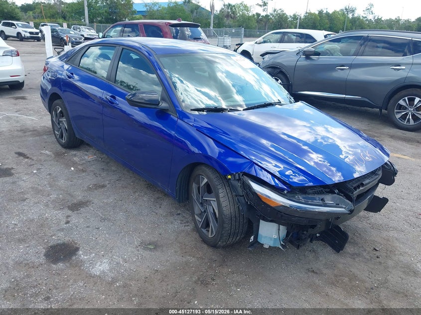 2025 Hyundai Elantra VIN KMHLM4DG8SU040513 IAAI salvage auction — LEFT FRONT, Certificate Of Destruction (Florida), sold $2,975 on 2026-07-29 (photo 1)