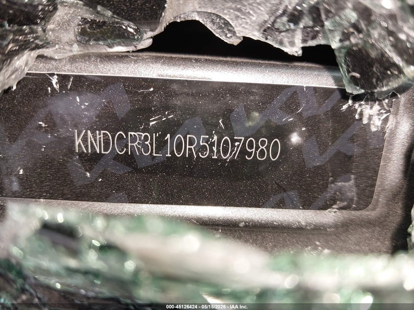 2024 Kia Niro VIN KNDCR3L10R5107980 IAAI salvage auction — LEFT FRONT, Certificate Of Destruction (Florida), sold $3,300 on 2026-07-07 (photo 9)