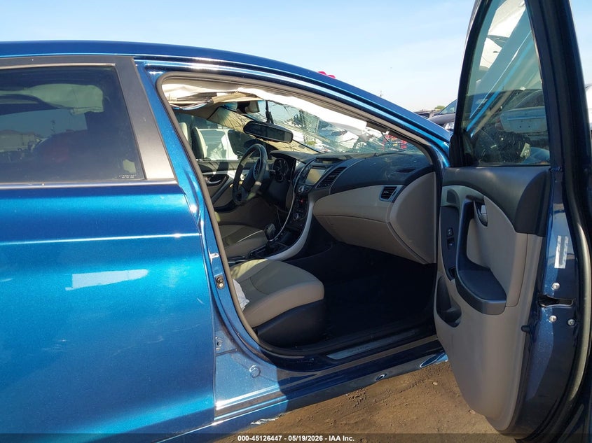 2014 Hyundai Elantra VIN KMHDH4AE7EU106002 IAAI salvage auction — RIGHT FRONT, Salvage (Arizona), sold $425 on 2026-07-14 (photo 5)