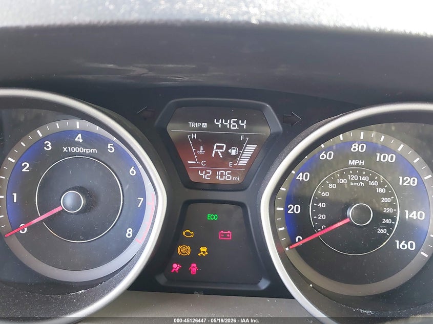 2014 Hyundai Elantra VIN KMHDH4AE7EU106002 IAAI salvage auction — RIGHT FRONT, Salvage (Arizona), sold $425 on 2026-07-14 (photo 7)