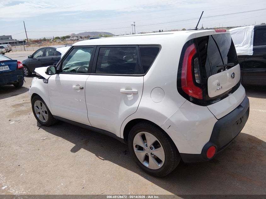 2016 Kia Soul VIN KNDJN2A21G7358419 IAAI salvage auction — LEFT FRONT, Original (Texas), sold $925 on 2026-07-08 (photo 3)