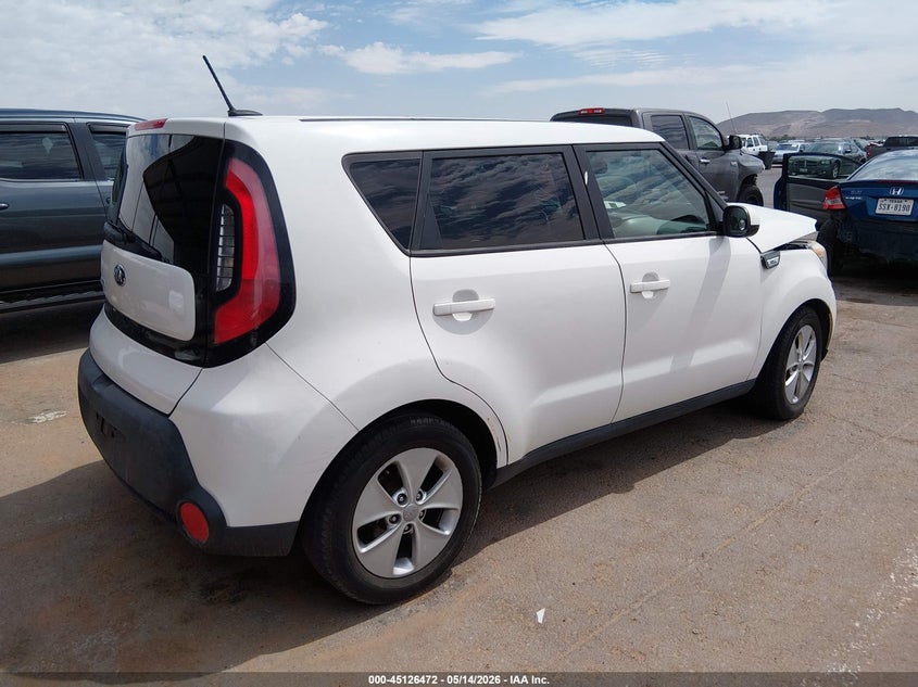 2016 Kia Soul VIN KNDJN2A21G7358419 IAAI salvage auction — LEFT FRONT, Original (Texas), sold $925 on 2026-07-08 (photo 4)