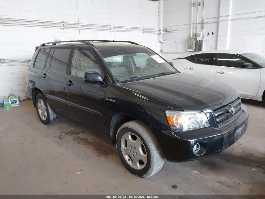 2005 Toyota Highlander VIN JTEEP21A350120656 IAAI salvage auction — NORMAL WEAR, Salvage (Texas), sold $1,450 on 2026-07-15 (photo 1)