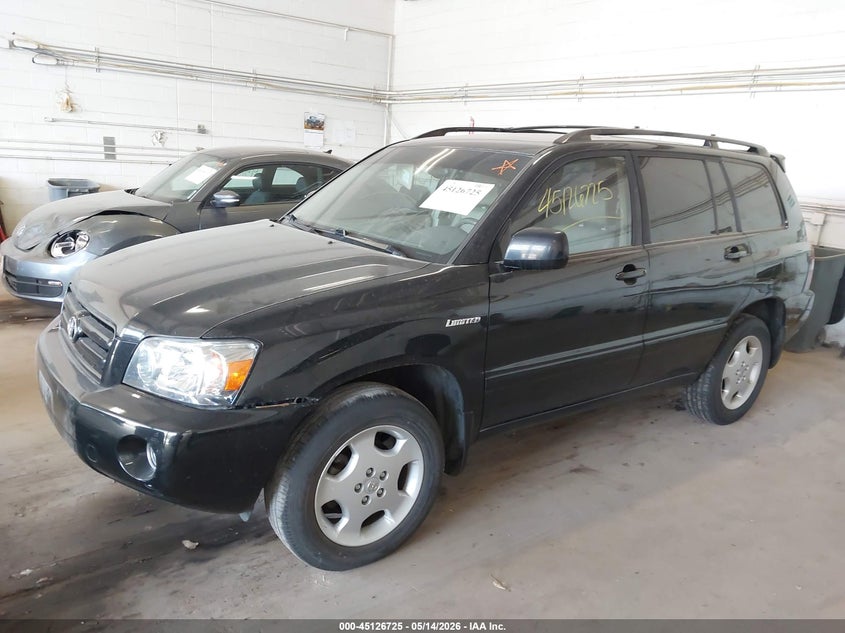 2005 Toyota Highlander VIN JTEEP21A350120656 IAAI salvage auction — NORMAL WEAR, Salvage (Texas), sold $1,450 on 2026-07-15 (photo 2)
