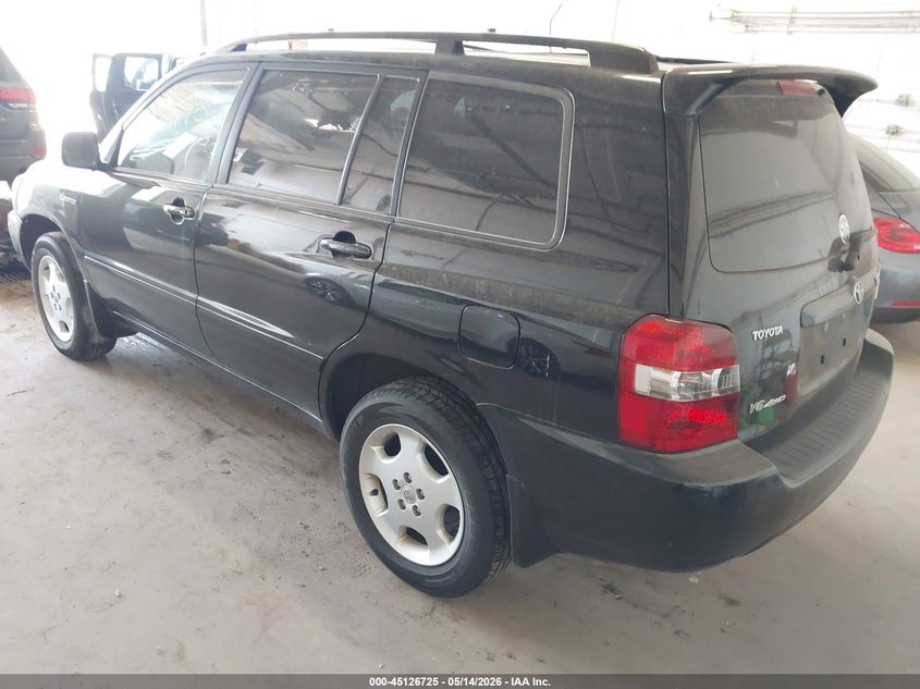 2005 Toyota Highlander VIN JTEEP21A350120656 IAAI salvage auction — NORMAL WEAR, Salvage (Texas), sold $1,450 on 2026-07-15 (photo 3)